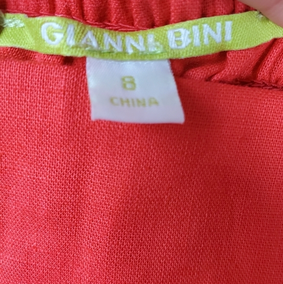 Gianni Bini Cold Shoulder Side-Zip Blouse Red Size 8 - Picture 6 of 12